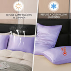 Tyfitb Satin Pillowcase Set for Hair & Skin Care – Cooling, Hypoallergenic, Anti-Frizz, Wrinkle-Free – Soft, Luxurious Pillowcases with Envelope Closure – 2-Pack, Standard Size 20x26, Gift-Ready