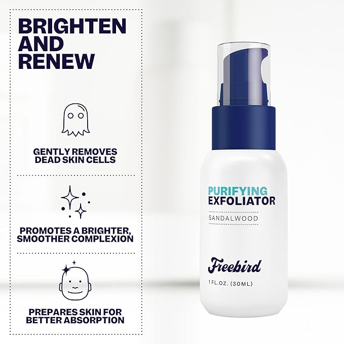 Freebird Scalp Exfoliator - 30mL Purifying Scalp Exfoliator, Soothes & Prepares Skin for Close Shave, Anti-Pore Clogging, Sensitive Skin Friendly, Paraben Free, Travel Size, Nourishing Daily Cleanser