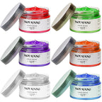 Temporary Hair Color Chalk, Hair Wax Color For Gifts, Birthday,Party, Cosplay DIY, Halloween, Christmas (6, Red Orange Purple Blue Green Gray)