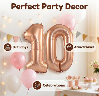 Number 10 Balloon Foil Mylar Balloons - Image 4