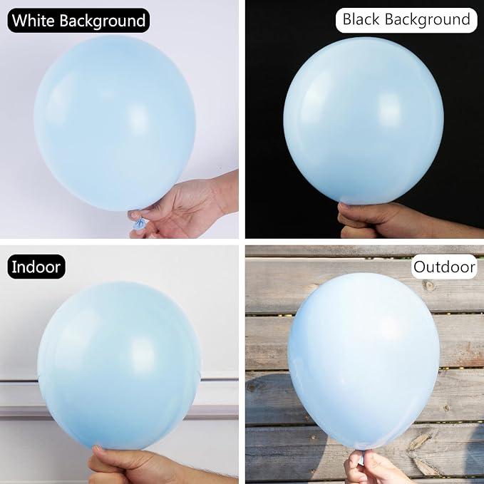 PartyWoo Baby Blue Balloons 50pcs Light Pastel Sky Aqua Blue Color | 12 Inch - Image 2