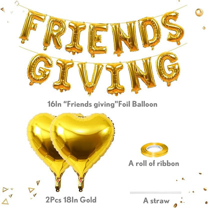 Jobkoo Friendsgiving Balloons Friends Giving Party Decorations 16 Inches Tall - Image 2