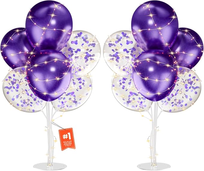 2Set Purple Balloons Stand, Balloons Stands by MYZSBRDM