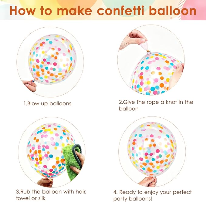Zesliwy Summer Rainbow Tropical Balloons, Party Decor | Orange Pink Yellow Teal - Image 3