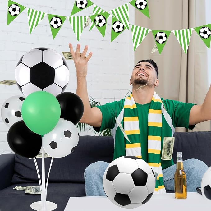4 Sets Soccer Party Balloons Stand Kit - Image 5