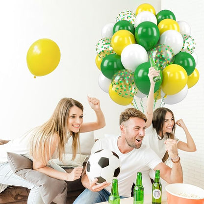 Paready Green and Yellow Balloons, 12 Inch Latex Balloons Helium - Image 7