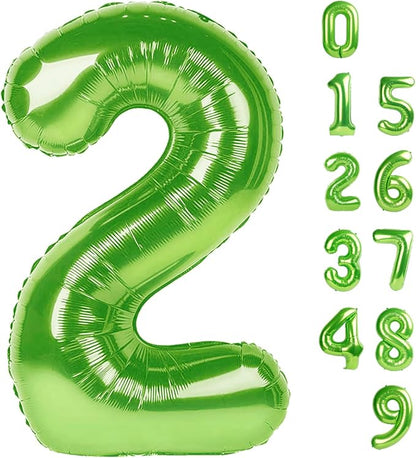 2 Balloon Number 40 Inch Light Green Balloons by Mluchee