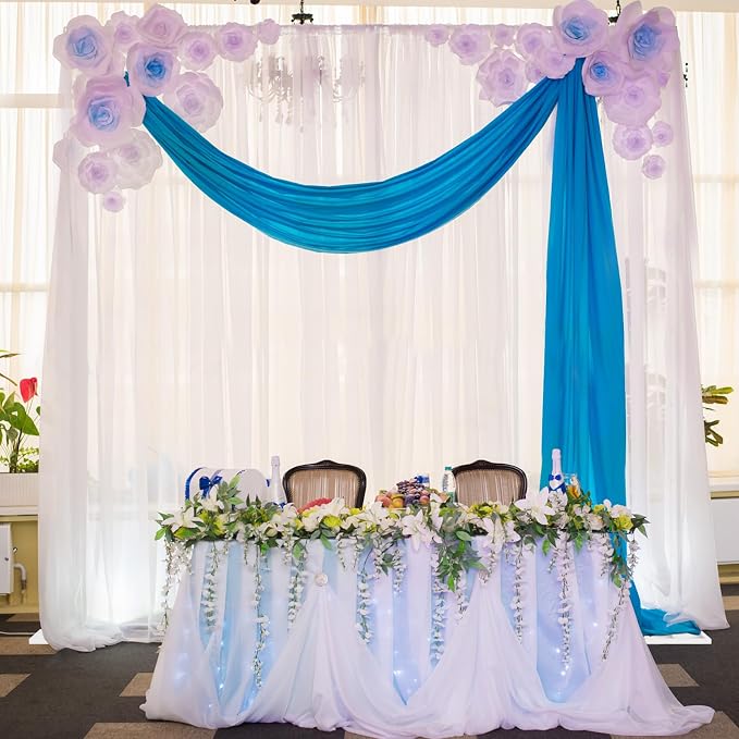 10x10FT Backdrop Stand Heavy Duty Pipe and Drape Kit White | Adjustable Metal - Image 8