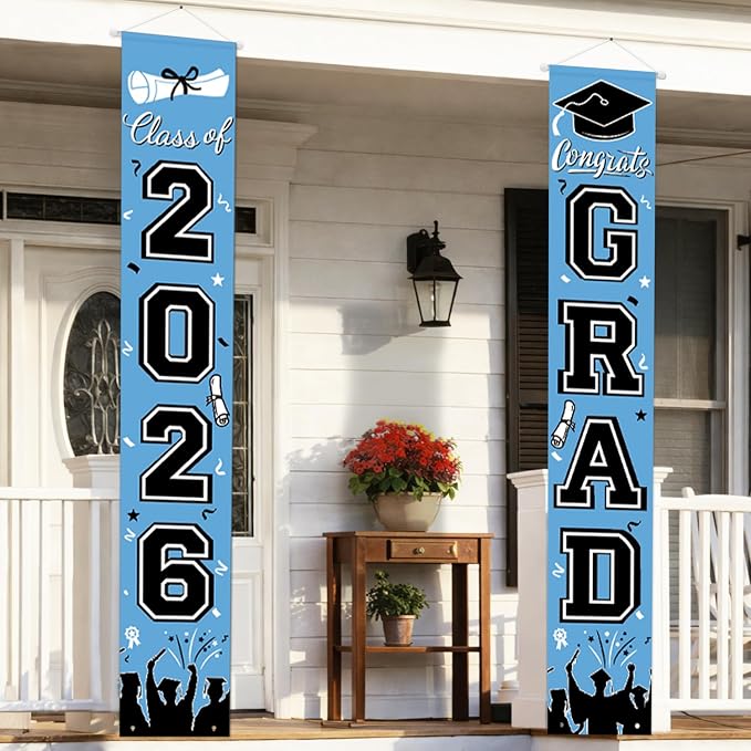 Graduation Banner Class of 2026, Graduation Decorations 2026 Porch Banner by LINHAXM