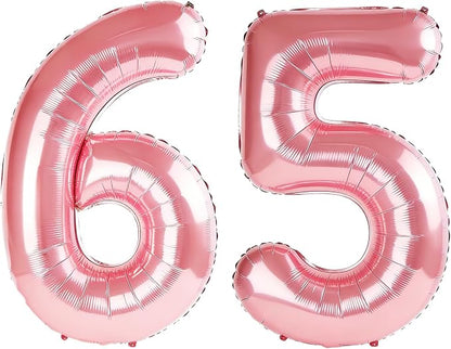40 Inch Number 65 Balloons for 65th Birthday Party Decorations, 0-100 Jewelry by FOBELEC