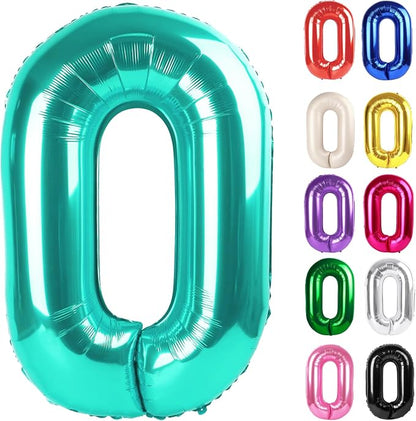 Nile Blue Number 0 Balloon 40 Inch by IWERP