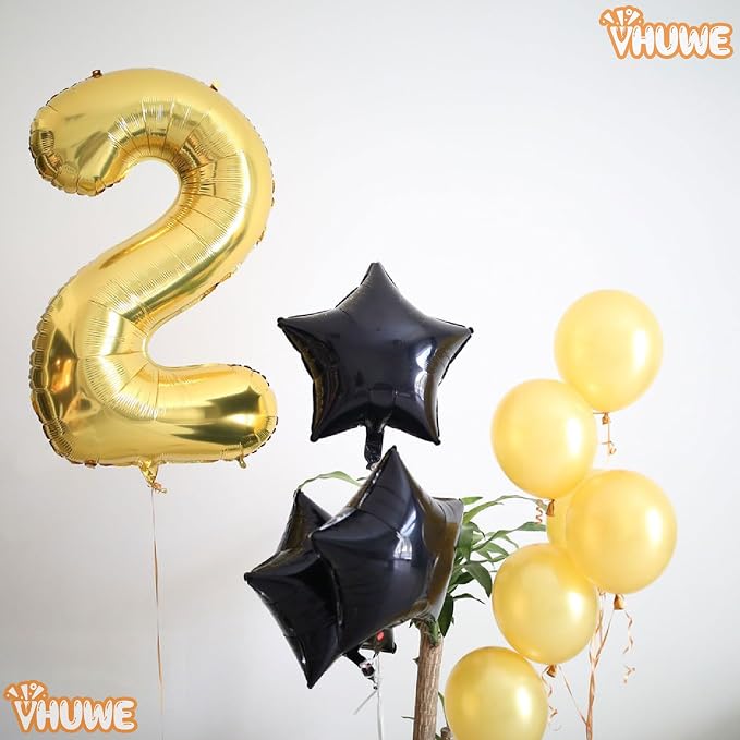 Black Star Balloons 18 Inch - Image 5