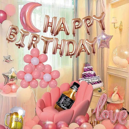 78pcs Letter Balloons Rose Gold Custom Alphabet Balloons Party Supplies - Image 3