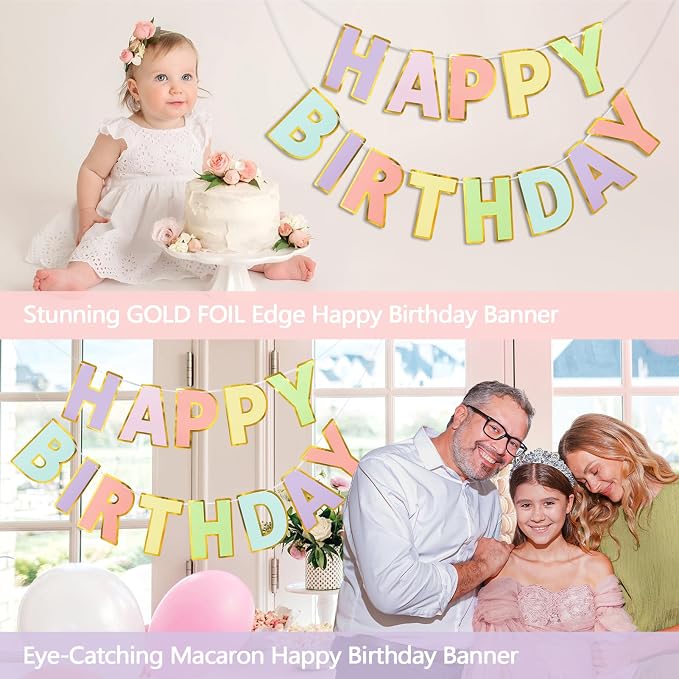 Pre-Strung Happy Birthday Banner - Image 4