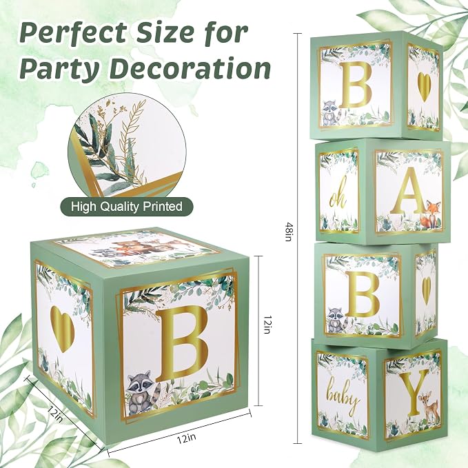 Sage Green Baby Boxes with Letters - Image 4