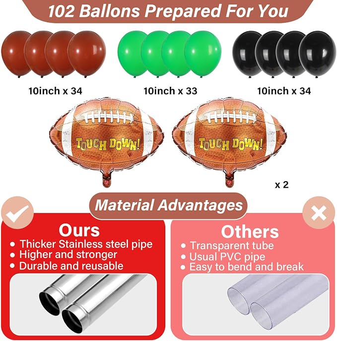 2 Sets Football Party Balloon Column Stand Kit - Image 3