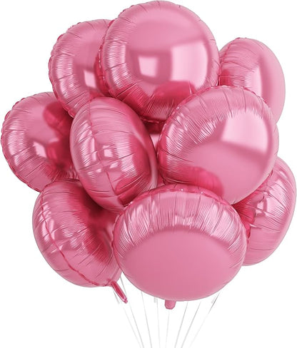 20PCS 18 Inch Round Foil Balloon, Light Pink Round Shape Foil Aluminum Balloons by Paready