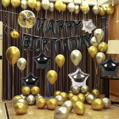 CANREVEL Happy Birthday Banner Decorations + 12Pcs Star Balloons, - Image 6