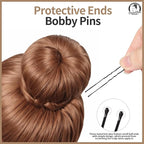 Teenitor Hair Bun Maker, 7pcs Bun Donuts for hair Buns(1 Extra-Large, 2 Large, 2 Medium, 2 Small), Light Brown