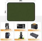 Heat Resistant Mats for Countertop - Fireproof 16x24 in Heat Resistant Mats for Air Fryer - Kitchen Countertop Protector Hot Pad for Air Fryer, Coffee Maker, Stand Mixer, Oven 2PCS - Green