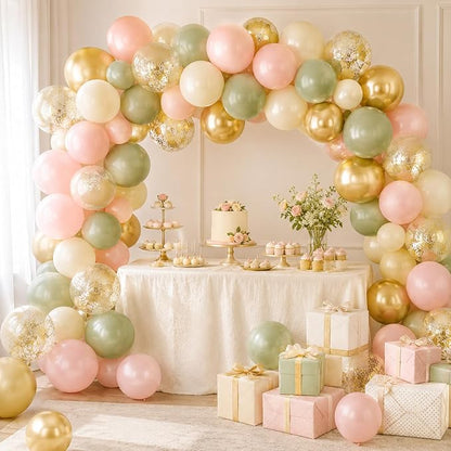 Pink and Green Balloons, for Wedding Engagement Princess Birthday Bridal Shower - Image 7