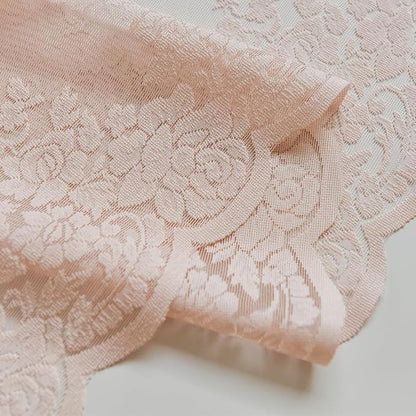 Kotile Blush Pink Lace Curtains - Image 7