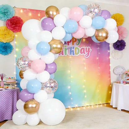 White Balloons 125 pcs Different Sizes Pack of 18 12 10 5 Inch Latex White - Image 7