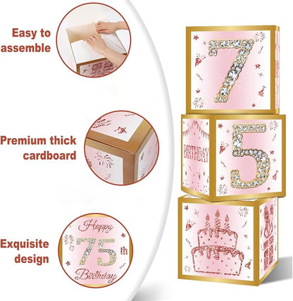 DataMoon 75th Birthday Decorations Boxes - Image 6