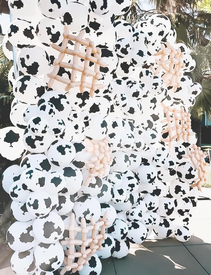 Cow Print Balloons, Farm Animal Latex Balloons - Image 4