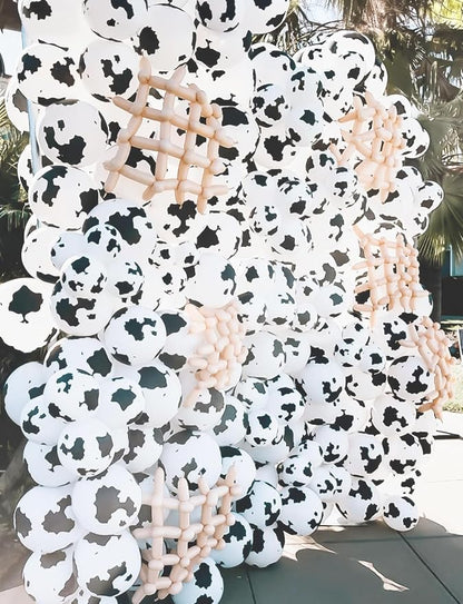Cow Print Balloons, Farm Animal Latex Balloons - Image 4