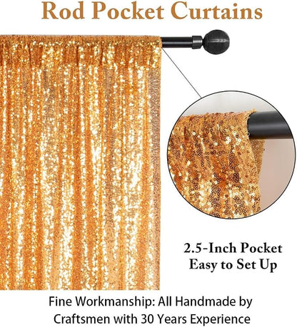 ShinyBeauty Gold-Sequin BACKDROP-8FTx10FT Sequin Photo Backdrop, Photo Booth - Image 3