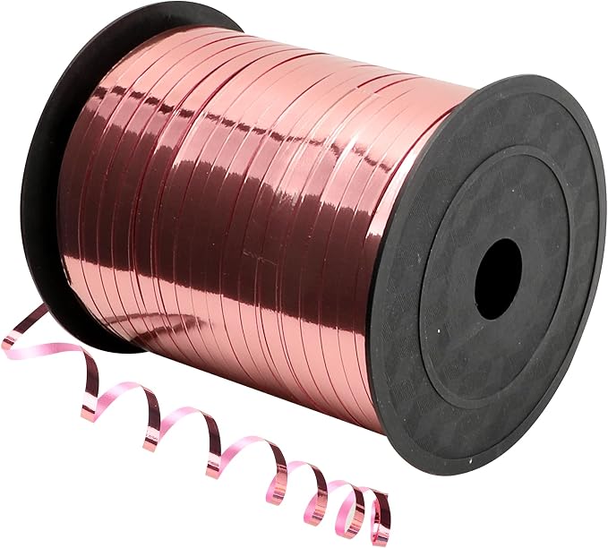500 Yard Metallic Rose Gold Curling Ribbon, 1/5" Wide Holographic Christmas by Unknown