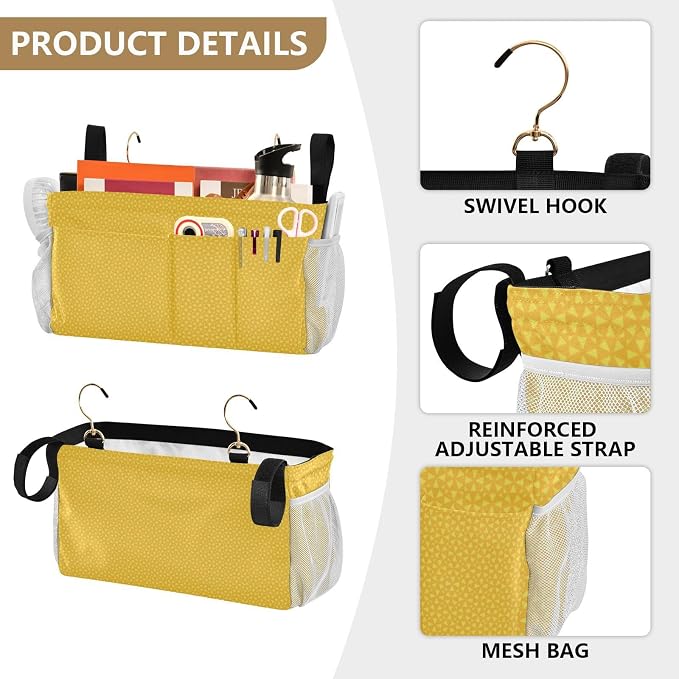 Bedside Caddy Hanging Bunk Bed Caddy Bed Organizer Hanging Pocket - Image 5
