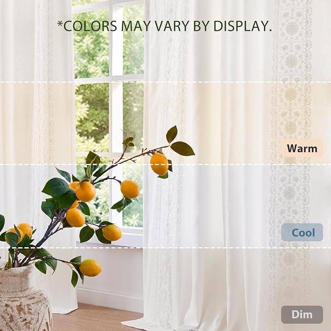jinchan Floral Linen Curtains - Image 7