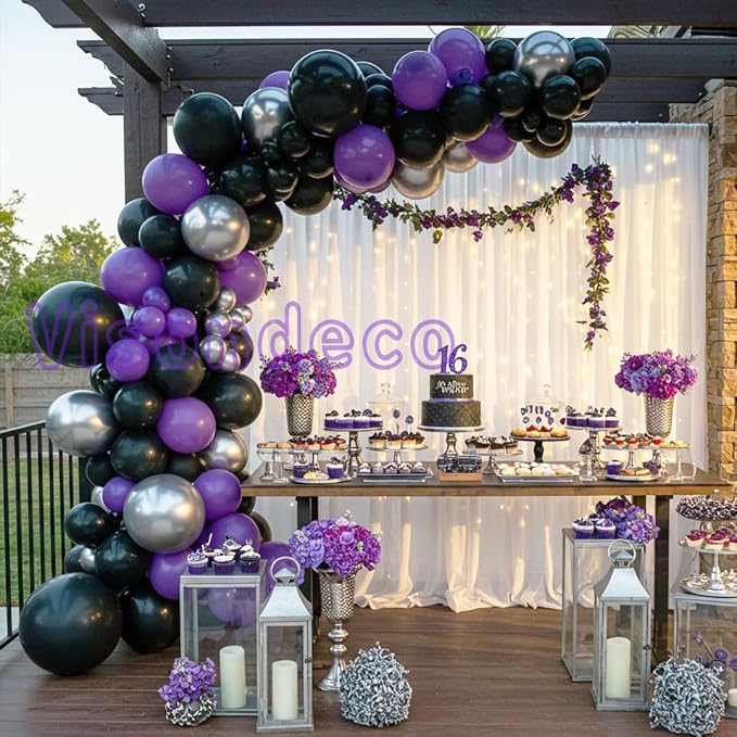 Black and Purple Balloons - Image 8