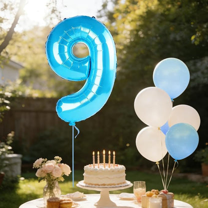 40 Inch Number 9 Balloons for 9th Birthday Party Decorations, 0-100 Jewelry - Image 3