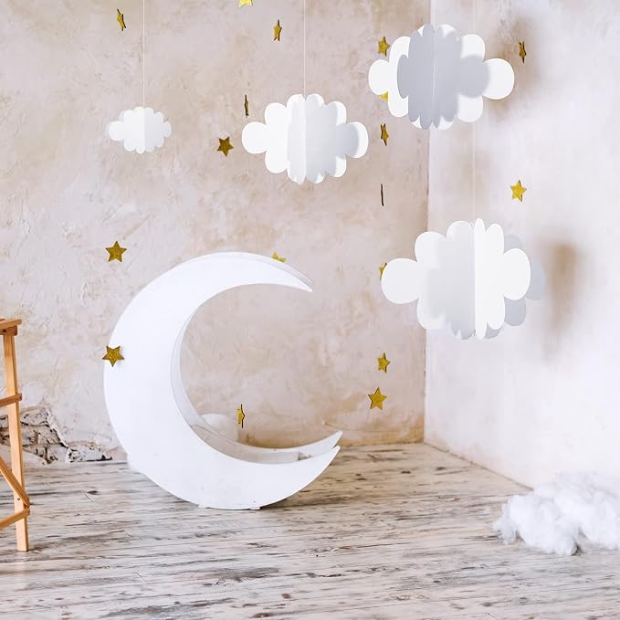 8 Pcs 3D Cloud Decoration Hanging - Image 4
