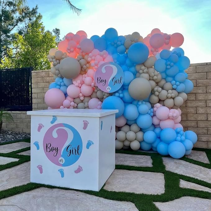 Gender Reveal Balloons for Boho Gender Reveal Baby Shower Decorations | 60Pcs - Image 3