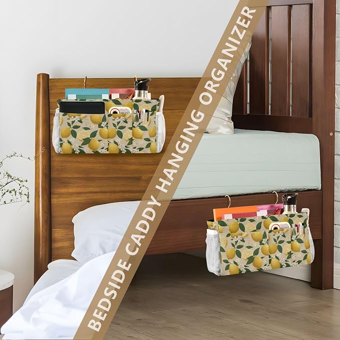 Bedside Caddy Hanging Bunk Bed Caddy Bed Organizer Hanging Pocket - Image 7