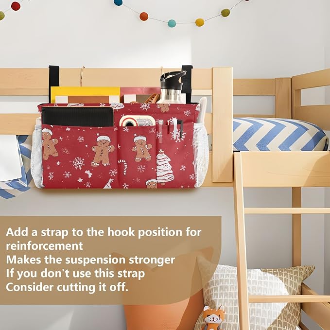 Bedside Caddy Hanging Bunk Bed Caddy Bed Organizer Hanging Pocket - Image 6