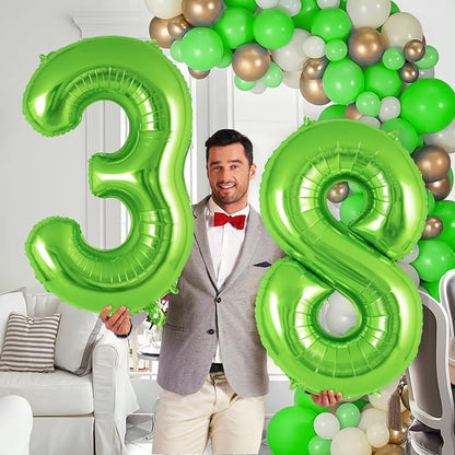 Green Number 8 Balloon 40 Inch, Big Large Foil Helium Number Balloons, Jumbo - Image 5
