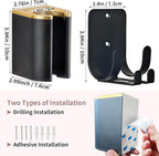 Curling Iron Holder Wall Mount, Premium Organizer for Dyson Airwrap Holder and Flat Iron Holder Wall Mount, Durable Aluminum & Plastic, Modern Space-Saving Storage for Bathroom Vanity, 3M Adhesive