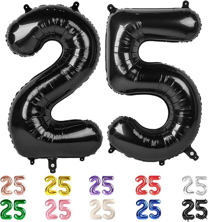 25 Balloon Numbers 40Inch for 25th Men Women Birthday Decorations, Inflation by Mluchee