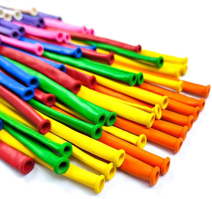 Yellow 260 Long Skinny Twisting Animal Balloons, Rainbow Balloons - Image 6