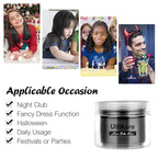 Temporary Hair Color for Kids black, Ultikare Hair Dye Natural Styling Wax Color Instant Mud Cream Gel 3.4 Fl Oz Girl Gifts, Party, Cosplay DIY, Children's Day