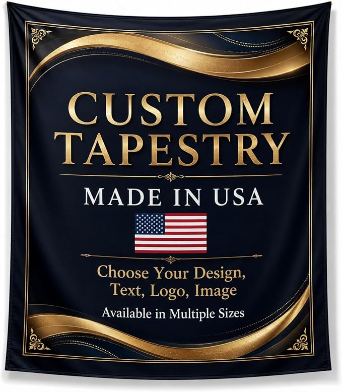 Custom wall Tapestry hanging by BCB Custom Wall Art Tapestry Printed in USA | by BCB