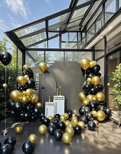 Metallic Gold Balloons 145pcs Different Sizes 5in 10in 12in 18in Chrome Gold - Image 6