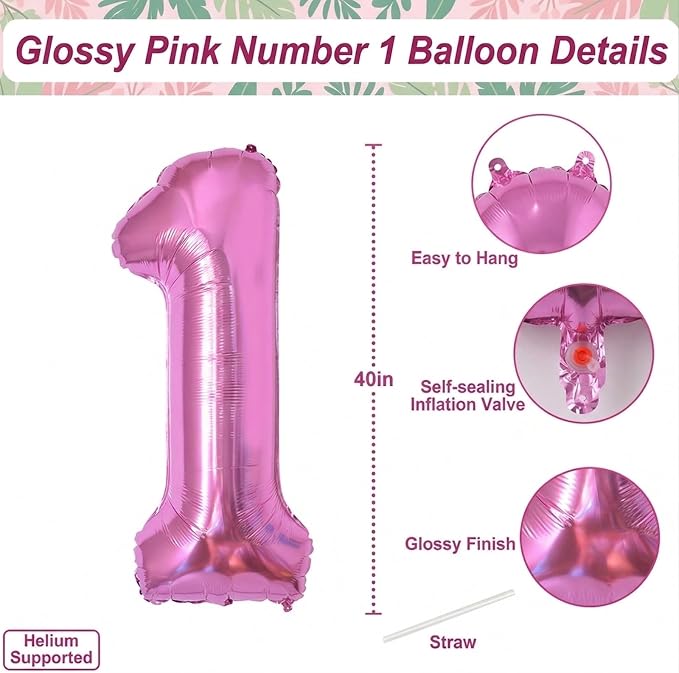Pink Number 11 Balloon 40 Inch, Shiny Twin Digit Foil Decoration | Stunning - Image 4