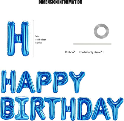 CANREVEL Happy Birthday Banner Decorations + Sign Balloons, - Image 2