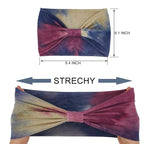 Wide Boho Headbands for Women Fashion Knotted Headband Yoga Workout Hair Accessories African Head Wrap Red Tie Dye 4 Pack